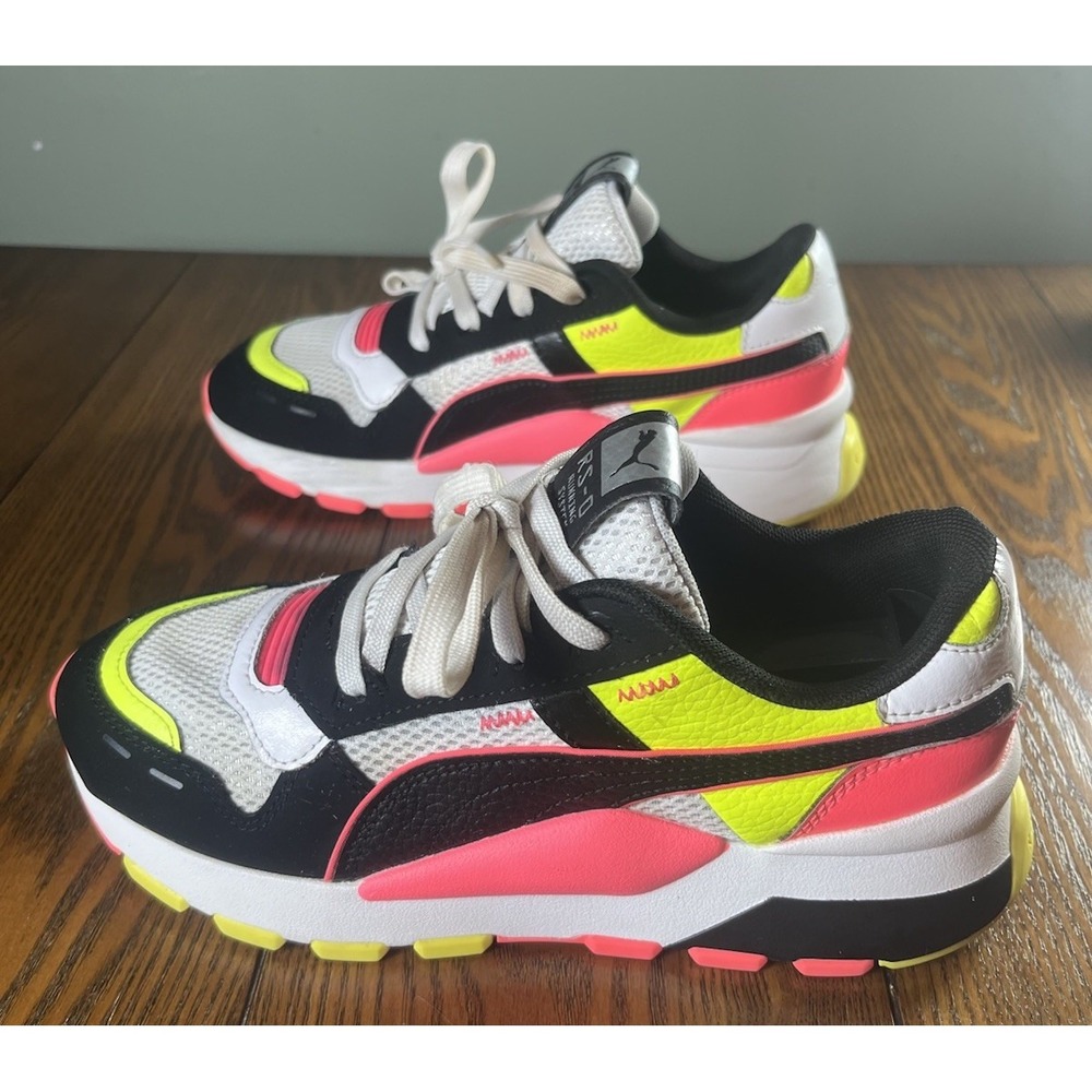 PUMA RS 2.0 NRGY JR 380297 02 LEATHER MULTICOLOR SNEAKERS Youth 6Y Women's 7.5